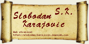 Slobodan Karajović vizit kartica